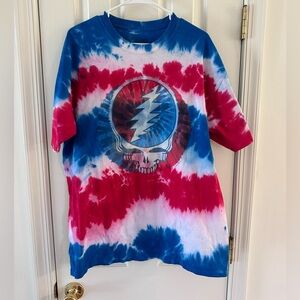 Grateful Dead Steal Your Face Skull Tie Dye T Shirt 2004 GDP Band Tee XL